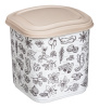 Емкость для сыпучих продуктов 1,8л с декором (бежевый) 221155827/01 Емкость для сыпучих продуктов 1,8л с декором (бежевый) 221155827/01