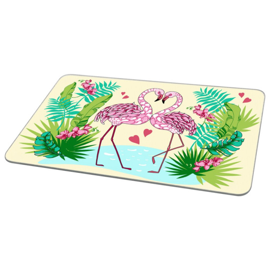 Доска разделочная+подставка под горячее Фламинго 18*28см 48-71