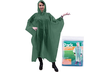 Дождевик-пончо RP-18, размер L (120x130 cm), зеленый  материал: ПЕВА 999101