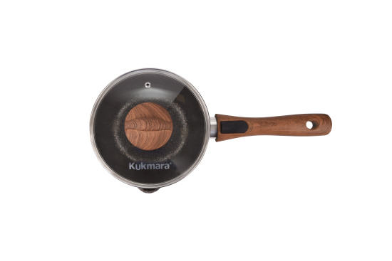 Ковш 1,5л с носиком со съемной ручкой,со стекл. крышкой, АП линия "Granit Ultra Induction" кгои0156а