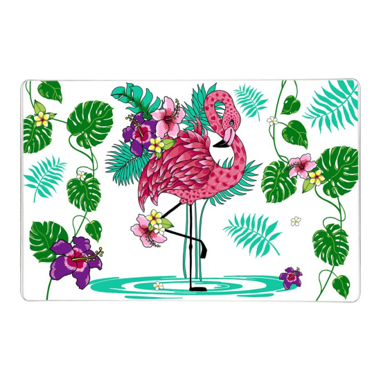 Доска разделочная+подставка под горячее Фламинго 18*28см 48-71