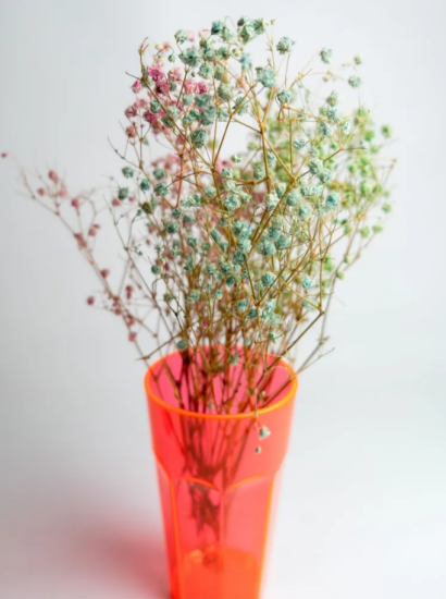 Стакан 350мл большой оранжевый флюр