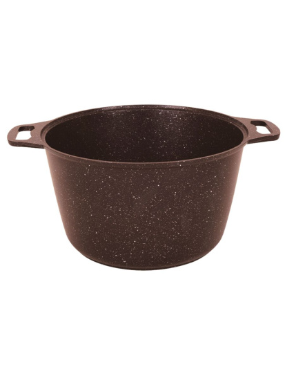 Кастрюля 6,0л со стекл. кр. АП (кофейный мрамор) кмк62-1а