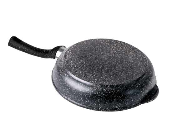 Сковорода 240/55мм с пластиковой ручкой с крышкой с2411аг