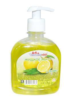 Мыло жидкое 300 г. дозатор Лимон