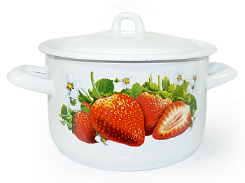 Кастрюля 2,9л С-16111/4Э "Сочная клубника"  Кастрюля 2,9л С-16111/4Э "Сочная клубника"