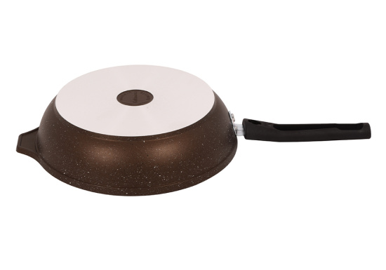 Сковорода 260/60мм со съемной ручкой,антипригарное покрытие(кофейный мрамор) смк263а Сковорода 260/60мм со съемной ручкой,антипригарное покрытие(кофейный мрамор) смк263а