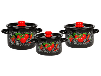 Набор из 3 пред. №144 "Помидорки" черн. 1с144