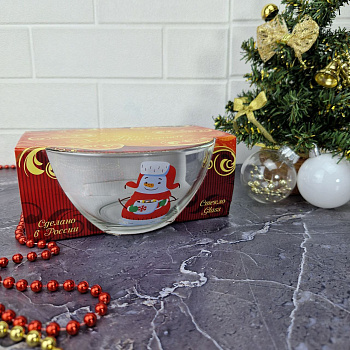 Салатник средний d-16см в упаковке Новогодняя 1449/60