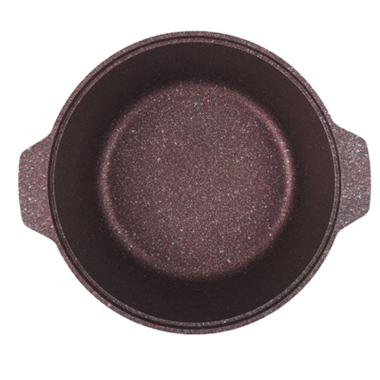 Кастрюля-жаровня 5л диаметром 28см со стекл. крышкой, АП линия "Granit ultra" (red) жга52а