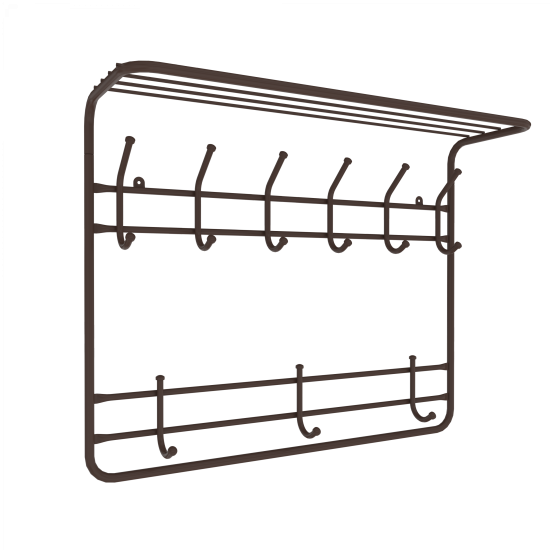 Вешалка 2-х ярусная 80см (9) Коричневый