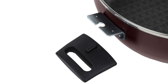 60692634 Сотейник 260мм, 2 ручки, стекл.крышка "Кружево"