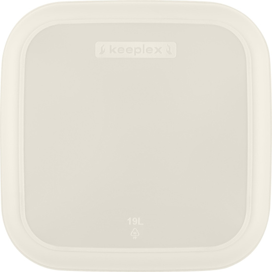 Корзина для хранения Keeplex Дождь с крышкой 19л квадратная белое облако KL141911048