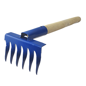 Грабли витые с узким шагом 6-ти зубые с деревянным черенком ГВМ-6 с чер