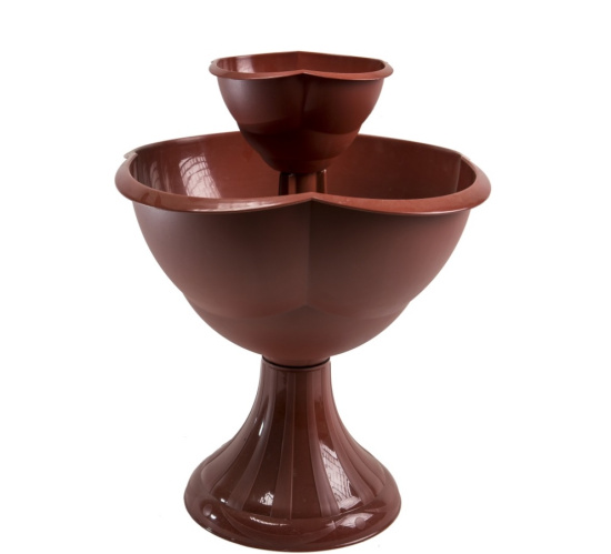 Кашпо 2-х ярусное "Водопад" Бр. 8. 22. Терракотовый