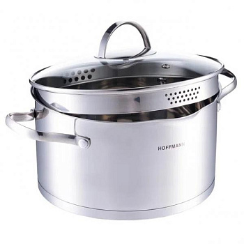 Кастрюля 3,6л с крышкой со сливом нержавеющая сталь (20см) НМ 5620 Кастрюля 3,6л с крышкой со сливом нержавеющая сталь (20см) НМ 5620