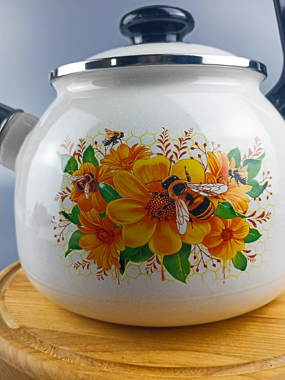 Чайник для плиты 2,5 л. (Цветочный мед) (С-2711АП/4ЖмРч) 
