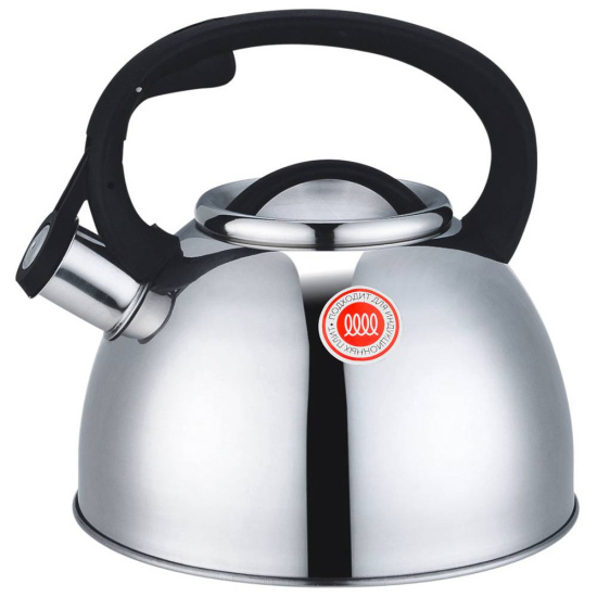 ЧАЙНИК AGNESS "CLASSIC" СО СВИСТКОМ 2,5 Л НЖС, ИНДУКЦИОН. ДНО  (КОР=12ШТ.) (907-043)