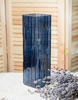 Ваза "Квадро" большая 105мм*105мм h-350мм 1904-Н5 "Ночное небо" 