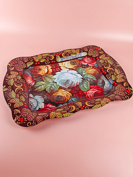 Поднос декор 44*30 см, 93675 прямоуг. металл 93675