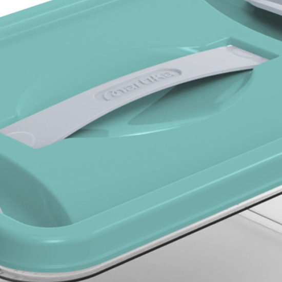 Контейнер с защелками и ручкой 8л "Клик" бирюзовый С273БИР Контейнер с защелками и ручкой 8л "Клик" бирюзовый С273БИР