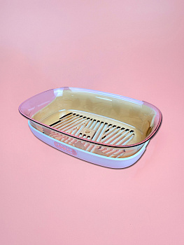 Мыльница настенная/настольная (пластик) цвет микс OLS-033А-23