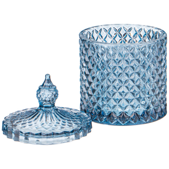 ЕМКОСТЬ ДЛЯ ХРАНЕНИЯ "DIAMANT BLUE" 8,5*8,5*13,5СМ (355-304)