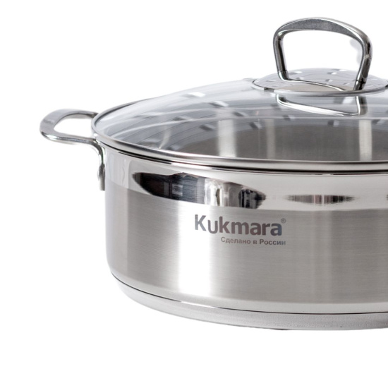 Сотейник линии "ORION" 4,0 литра, диаметром 26 см, со стеклянной крышкой ORN-STP4026G