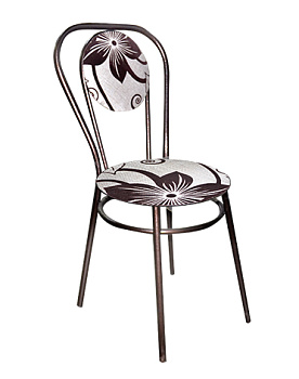 Стул №5  ткань "рогожка мед.цветок" н.медь 