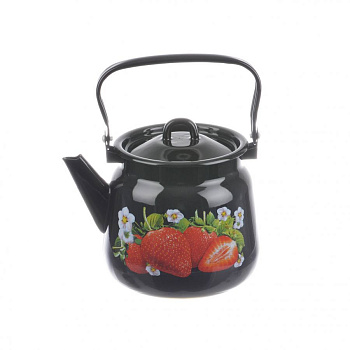Чайник для плиты 3,5л сфер. декор черный с петлей С2716.6 Чайник для плиты 3,5л сфер. декор черный с петлей С2716.6