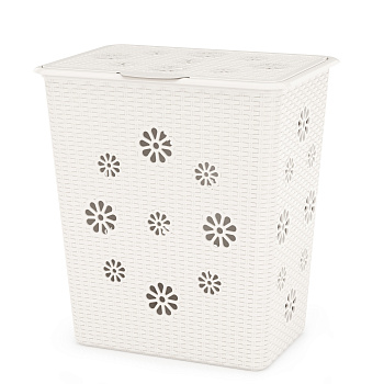 Корзина для белья "Плетенка" 60л. М2254 белый