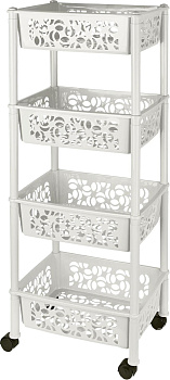 Этажерка 4-х секц.  прямоуг. Keeplex коллекция Light цвет МИКС 2829