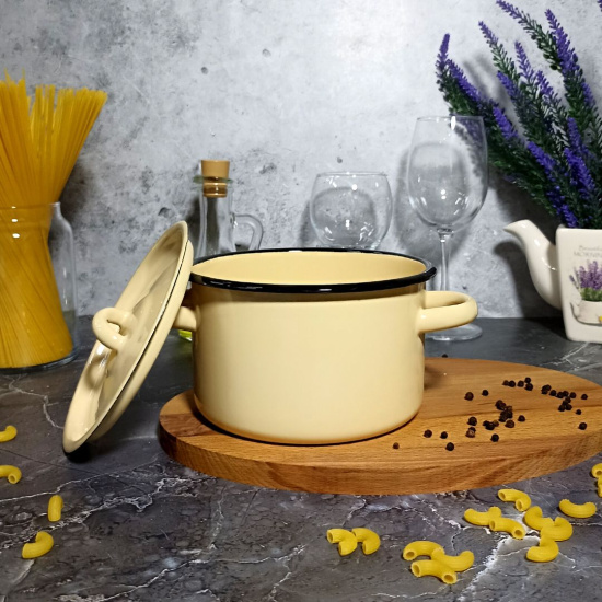 Кастрюля 1,5л 2с15/1 без рис.крем.