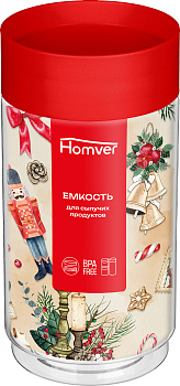Емкость для сыпучих продуктов 1л (красный) 223138106/03