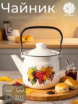 Чайник для плиты 1,5л  01-2708/4 Смородина