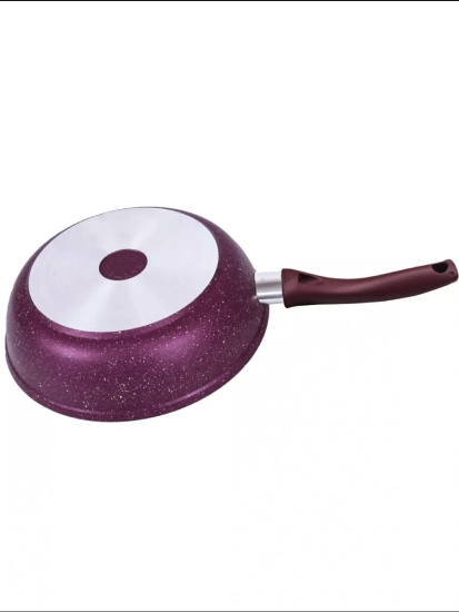Сковорода 260мм с ручкой, со стеклянной крышкой, АП (Mystery), "Trendy Style" OZ-262tsm