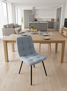 Стул "Саваж"  велюр сталь н.черные