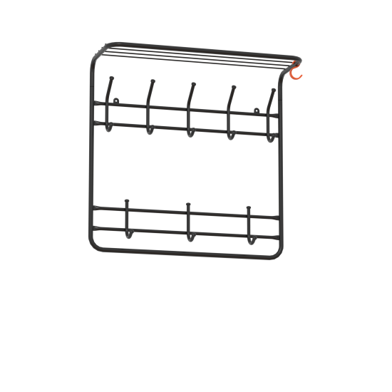 Вешалка 2-х ярусная 60см (8) черный