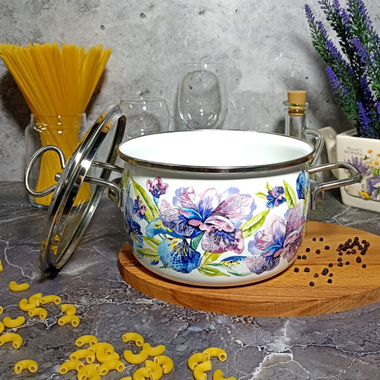 Кастрюля 3,0л сф. IRIS белосн 1SC185S