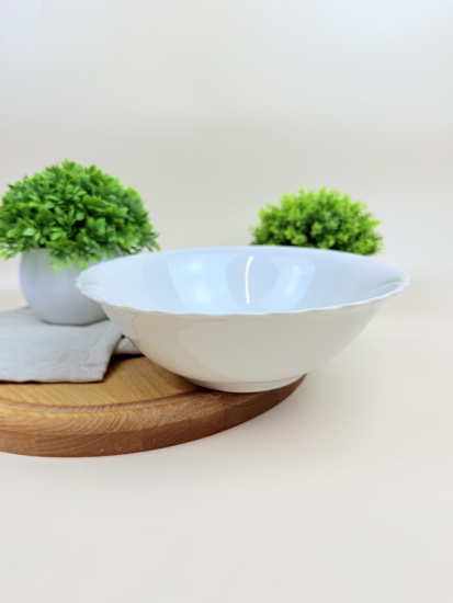 Салатник 7 "Белье" свк7-WHITE вырезной край 103602