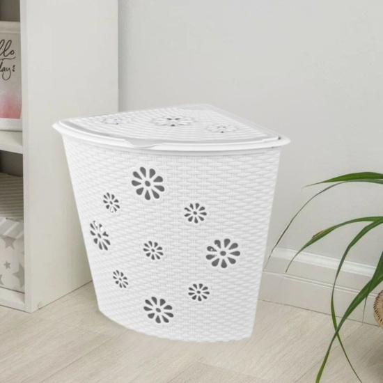 Корзина для белья "Плетенка" (угловая) (500*385*460)  М2251 М2029