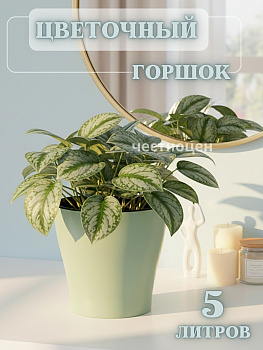 Горшок цв. "Лея" 5л двойной (с автополивом) (св.зеленый)  М8269