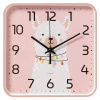 1918-013 (10) Часы настенные квадрат 19х19см, корпус розовый, "Альпака"