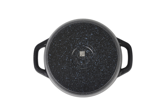 Кастрюля 2,5л со стеклянной крышкой, АП линия "Granit" (black) кгч25а  Кастрюля 2,5л со стеклянной крышкой, АП линия "Granit" (black) кгч25а