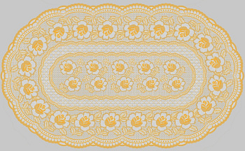 Салфетка Grace Лейс 100х60 LO-1026A Золото овальная