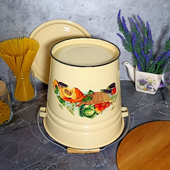 Ведро 12,0л с крышкой 1с28с с рисунком