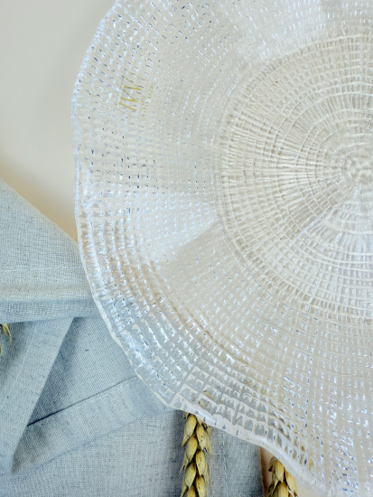 Блюдо  24.5 см прозрачное  IVV (реплика) OLS-8293.1