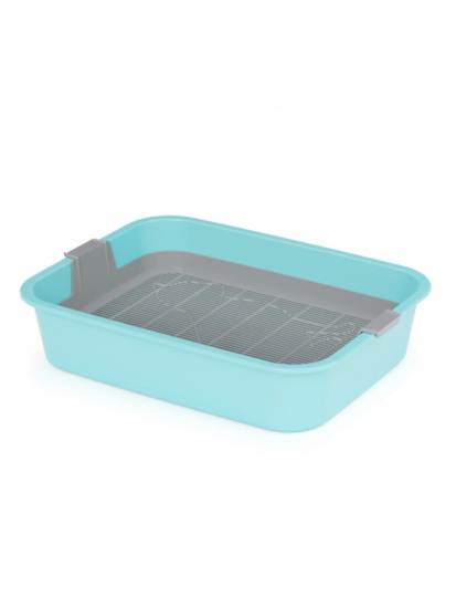Лоток "Мур-мяу" (с сеткой)(голубой) М7848