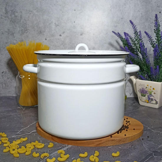 Кастрюля 9,0л 2с200/с без рис. белосн. Кастрюля 9,0л 2с200/с без рис. белосн.