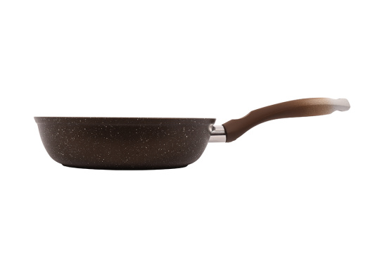 Сковорода 220/60мм с ручкой,антипригарное покрытие(кофейный мрамор)  смк227а Сковорода 220/60мм с ручкой,антипригарное покрытие(кофейный мрамор)  смк227а